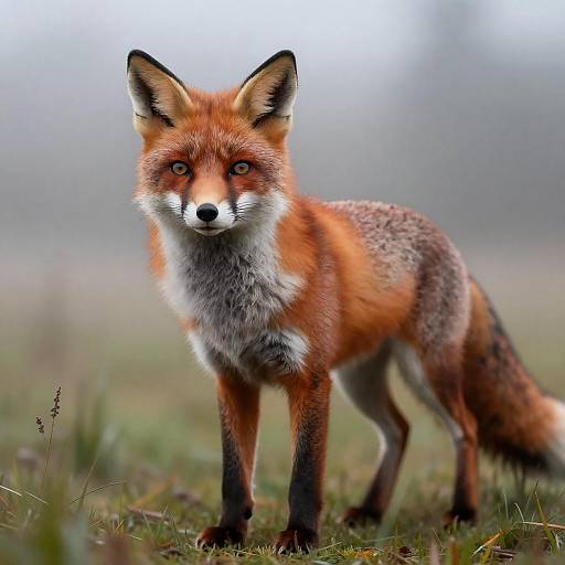 Art Nouveau Fox in Misty Meadow