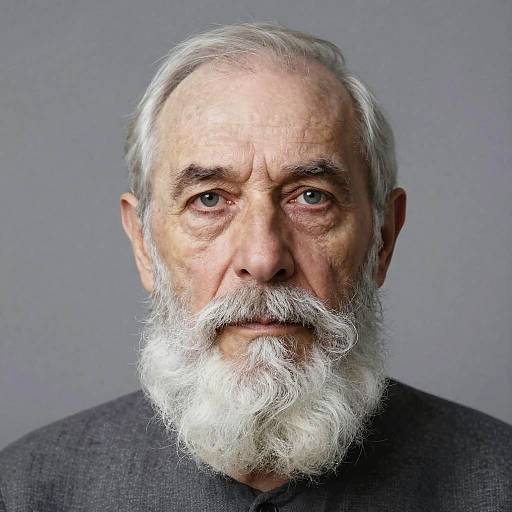 Elderly Man Portrait with Modigliani Style