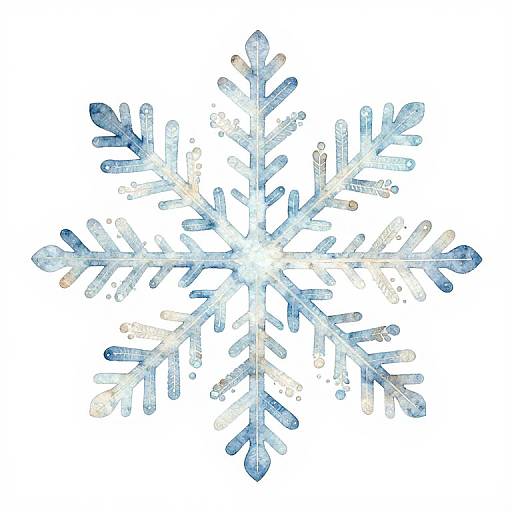 Intricate Symmetrical Pastel Snowflake