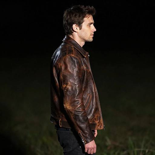 Profile Portrait of Man in Jacket