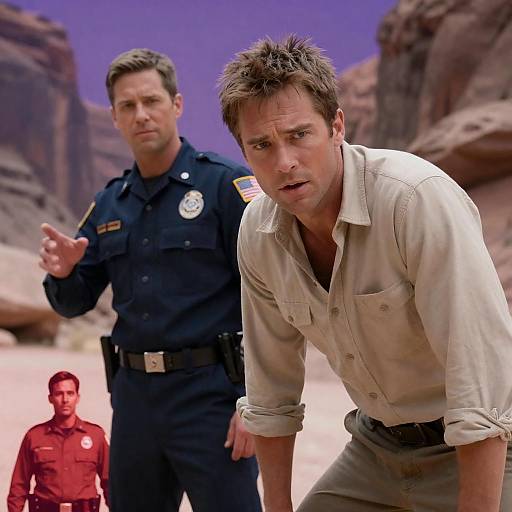 Dynamic Film Poster in Rugged Canyon