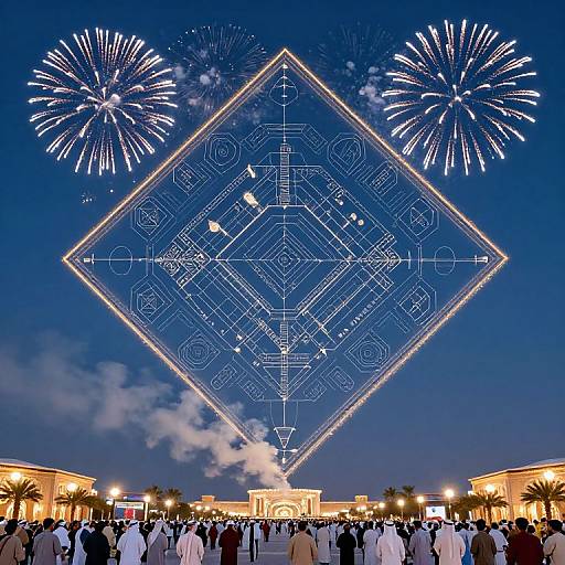 Rhombus Fireworks Festival Scene