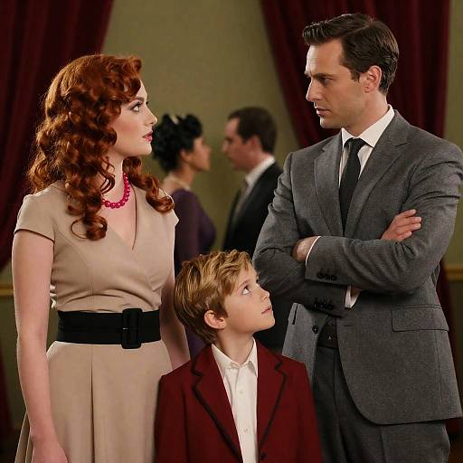 Vintage Portrait of Three Unique Characters