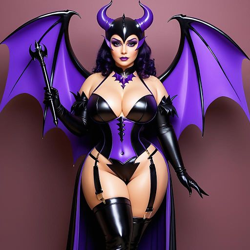 Seductive Succubus with Bat Wings