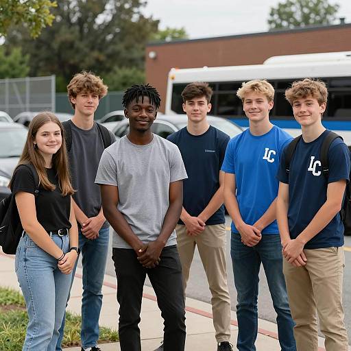 Group of Teenagers Standing Outdoors