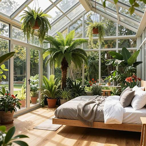 Modern Greenhouse Bedroom Oasis