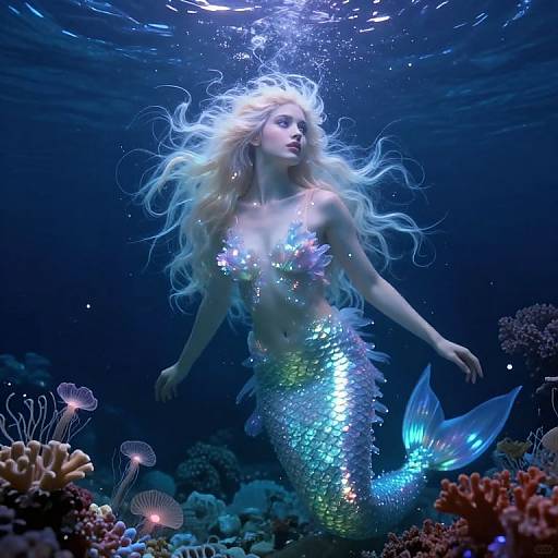 Surreal Aquatic Goddess Portrait