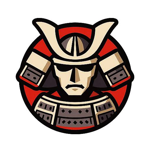 Samurai Armor Inspired Japanese Logo