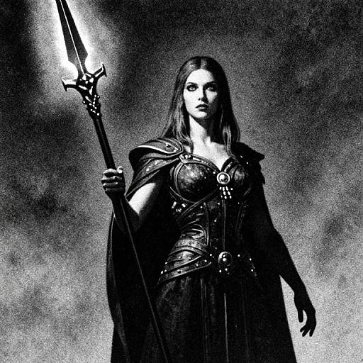 Dark Fantasy Celestial Maiden Illustration