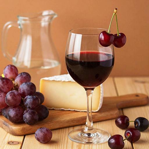 Cozy Wine and Cheese Still Life