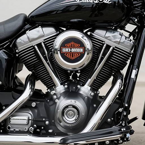 Classic Harley-Davidson Twin-Cylinder Engine
