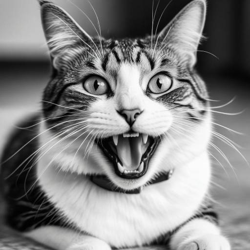 Playful Cat with Captivating Smile Playful Cat with Captivating Smile