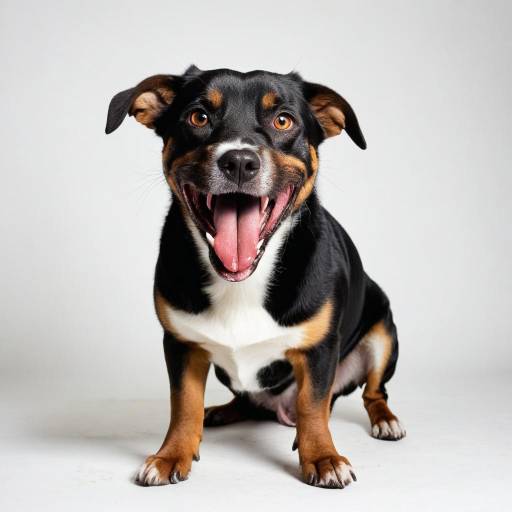 Solo Dog Portrait on White Background