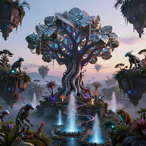 Luminescent Bio-Robotic Floating Canyon