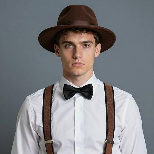 Young Man in Modern Vintage Derby Attire