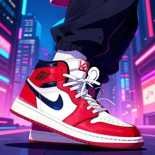 Dynamic Anime Character in Jordans