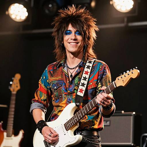 Energetic Punk Rock Musician Portrait