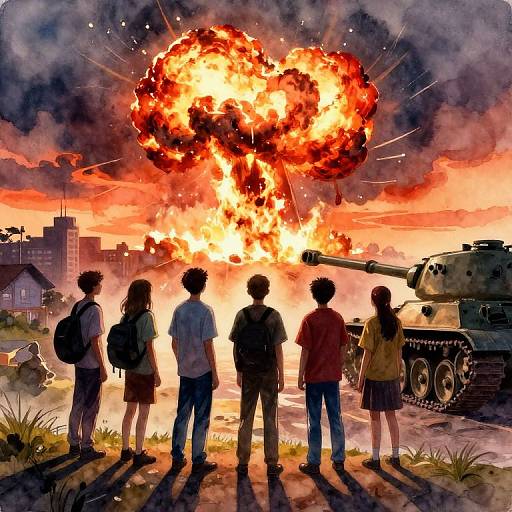 Teenagers Witness Nuclear Sunset Catastrophe