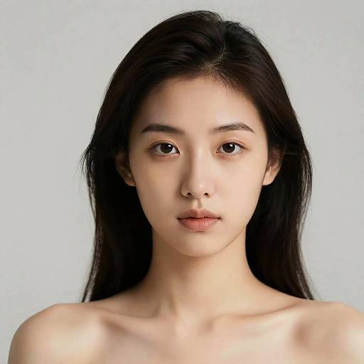 Photorealistic Solo Portrait, Bare Shoulders