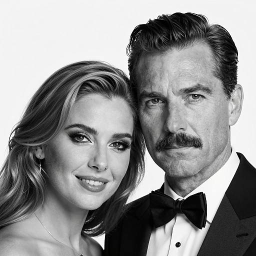 Elegant Black and White Couple Portrait