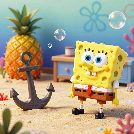 Cozy Spongebob Pineapple Living Room