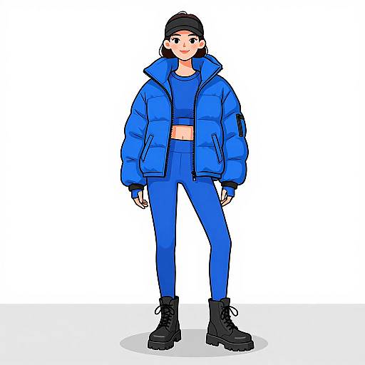 Sporty Winter Chic Woman Portrait