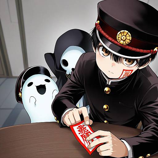 Illustration of Hanako (jibaku shounen hanako-kun), jibaku shounen hanako-kun in the style of Monrooru