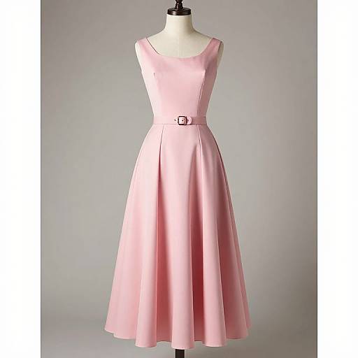 Vintage Sweet Pink Evening Gown