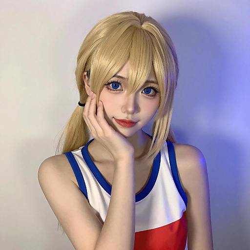 Young Woman Styled as Mikasa Ackerman