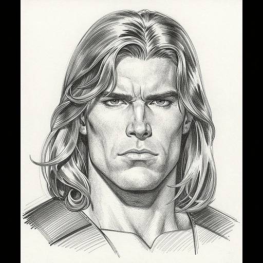 Jim Lee Style He-Man Headshot Sketch