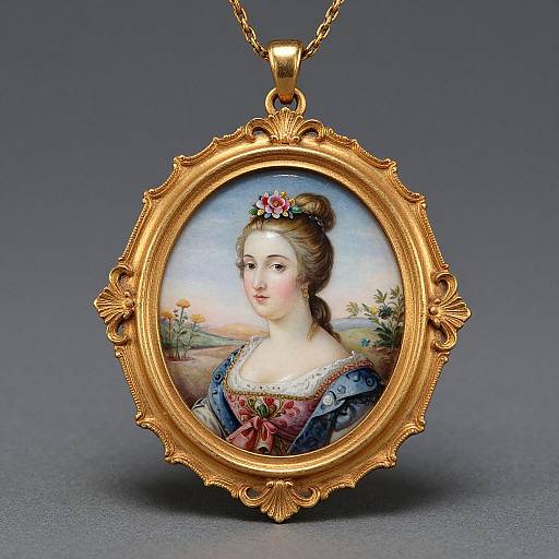 18th-Century Filigree Enamel Pendant