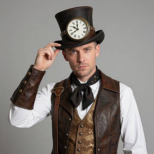 Steampunk Man with Clock Vest