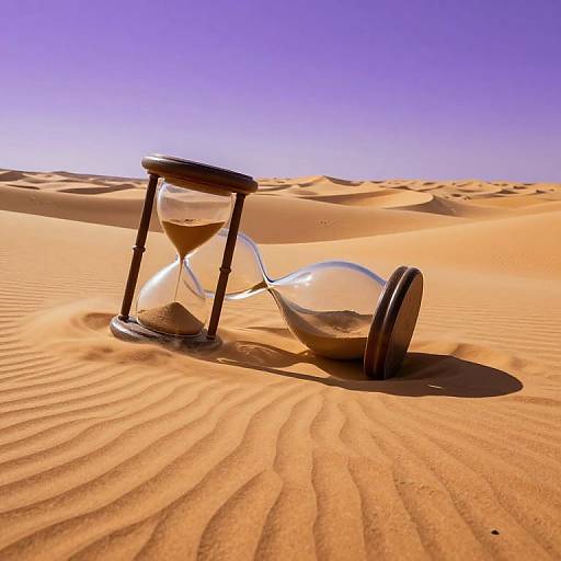 Surreal Desert Hourglass Landscape