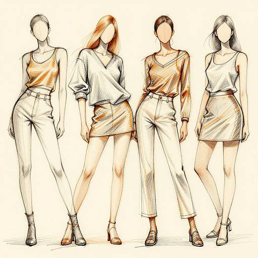 Casual Wear Model Sketches