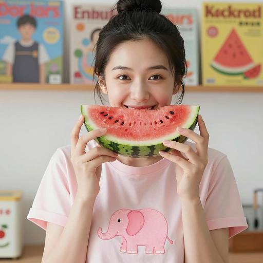 Cheerful Woman Enjoying Summer Vibes