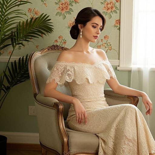 Sophisticated Woman in Vintage Elegance