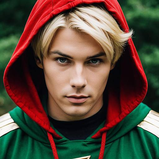 Blonde Male in Adam Strange Costume Hoodie