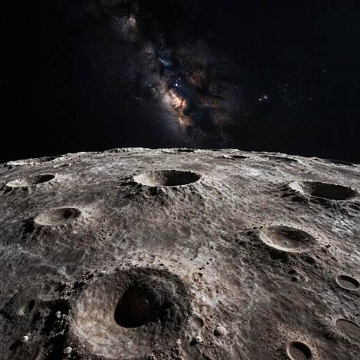 Realistic Close-up Moon Surface Illustration