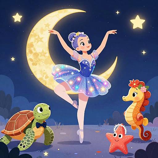 Olivia the Octopus' Moonlit Ballet