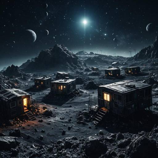 Post-apocalyptic Settlement on Asteroid in Space
