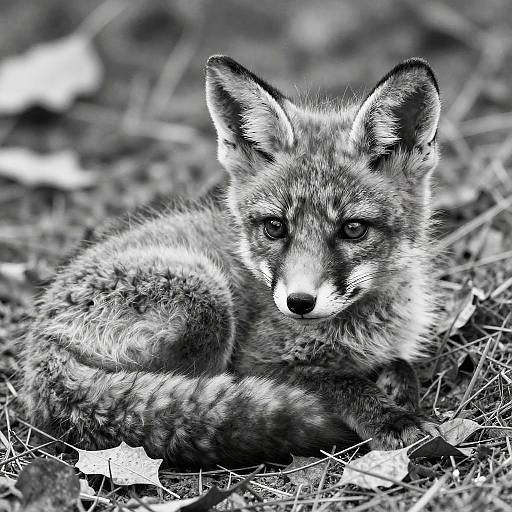 Black and White Pencil Fox Kit