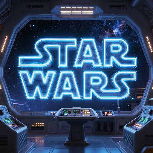 Vibrant Star Wars Holographic Letters