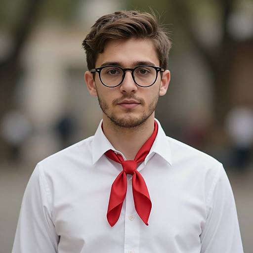 Realistic Male Professor Portrait Outdoors