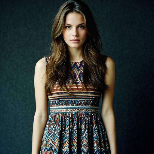 Stunning Solo in Multicolored Sleeveless Dress