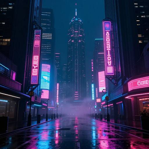 Cyberpunk Neon Cityscapes in Dall-E