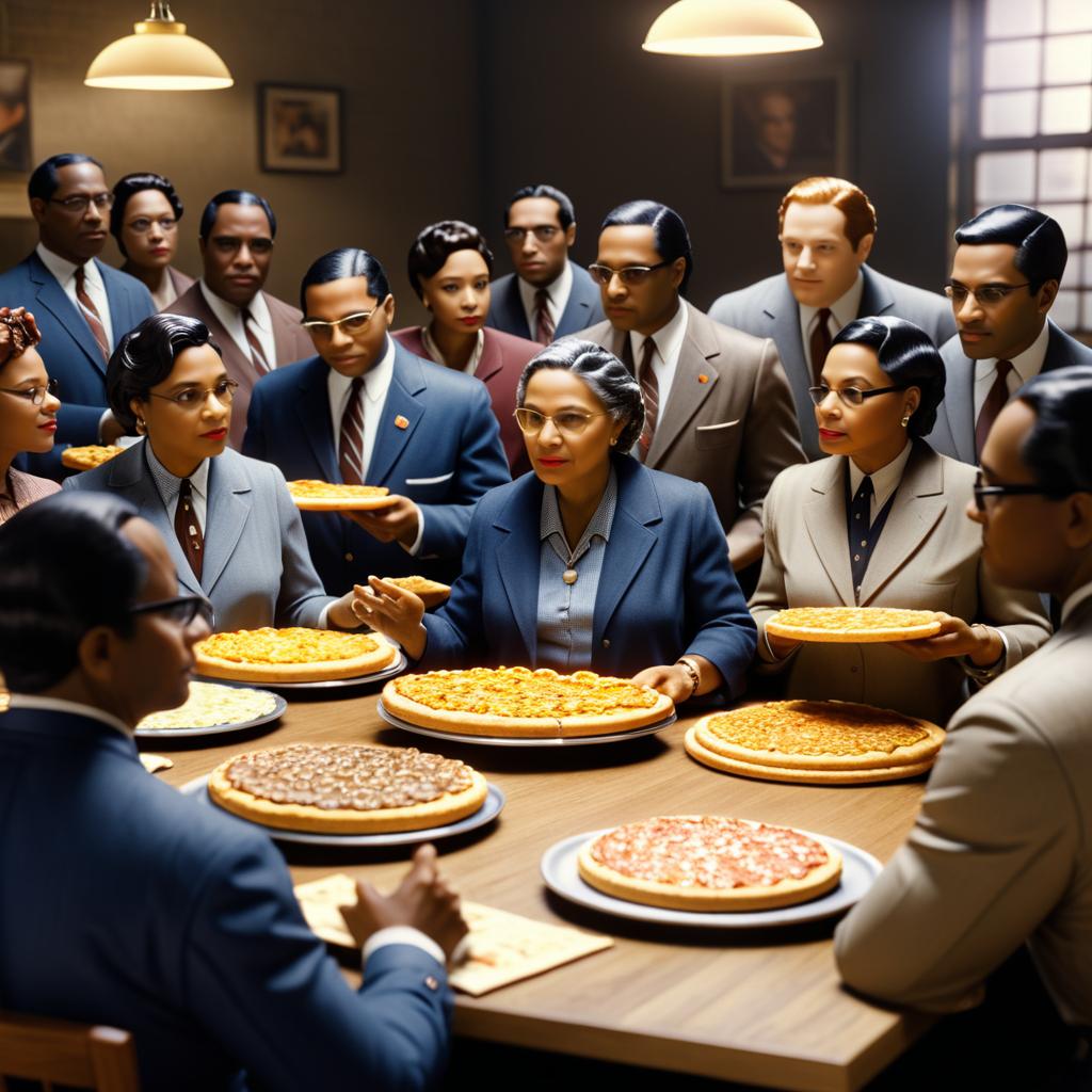 Rosa Parks Dining with Civil Rights Leaders