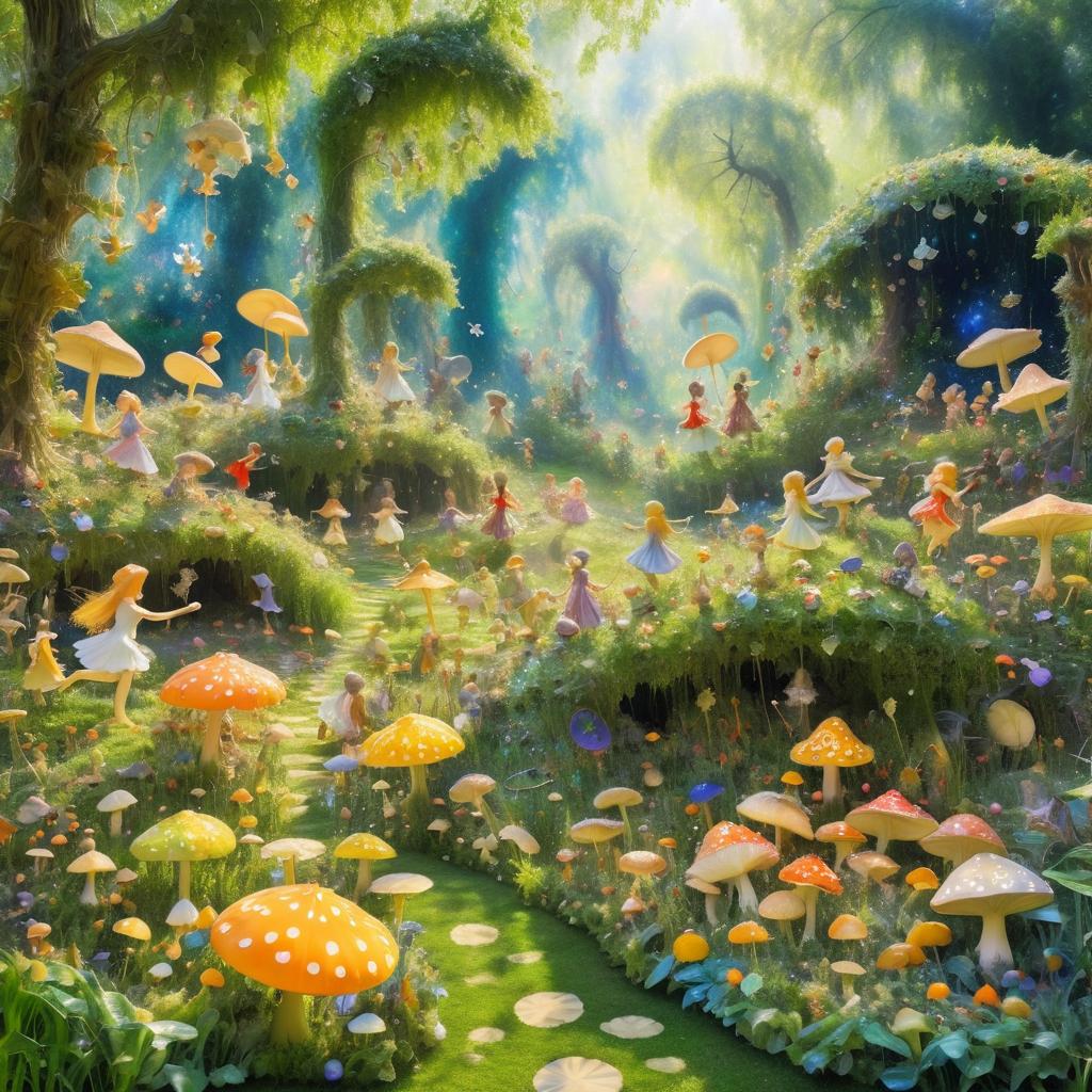 Surreal Fairies in Monet's Magical Garden