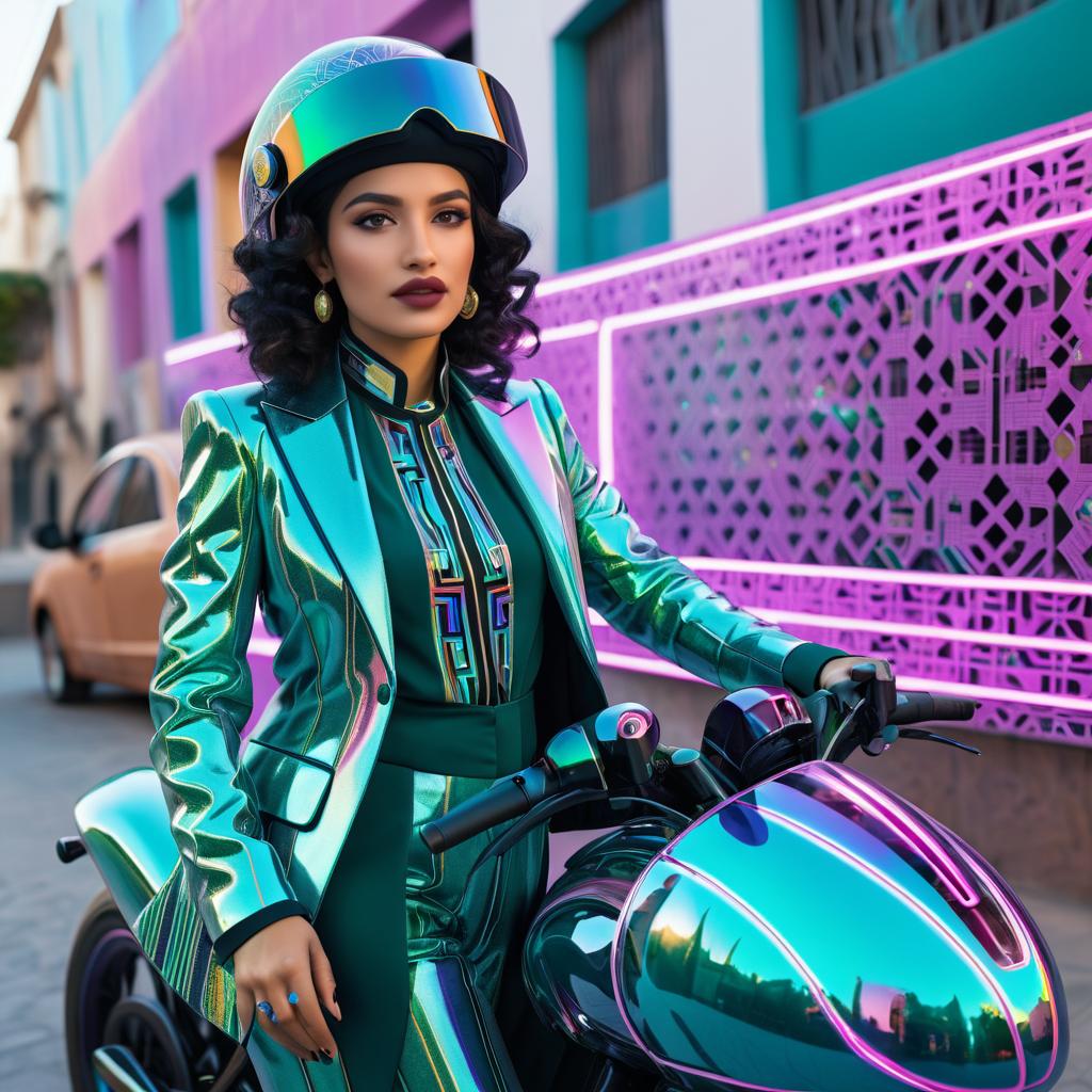 Futuristic Middle-Eastern Woman in Urban Style