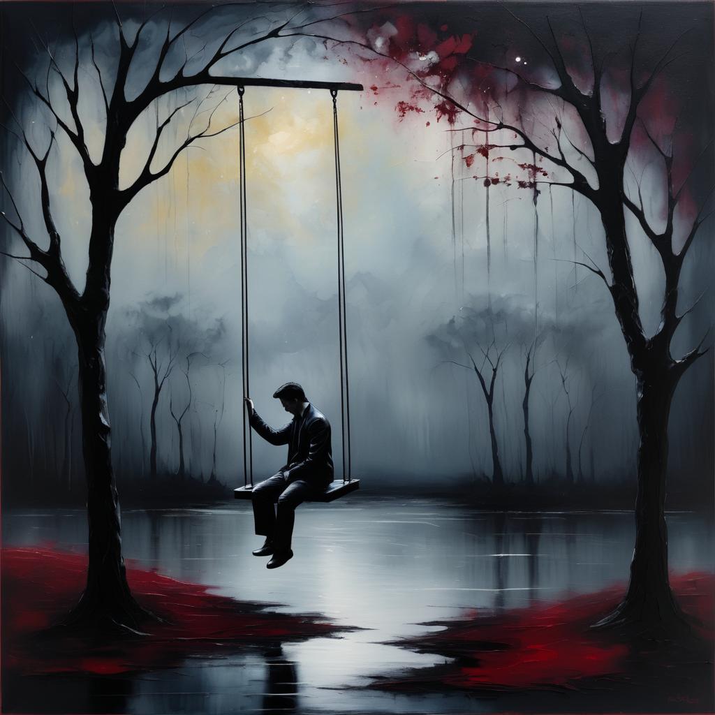 Melancholic Solitude on a Swing