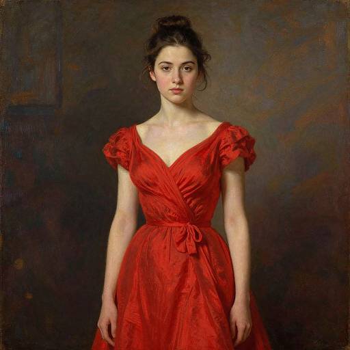 Woman in Red Dress Painting